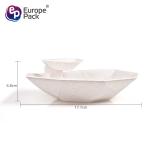 hip and Dip Trays Factory Wholesale Cheap Irregular Fiber Snack Plate Plastic