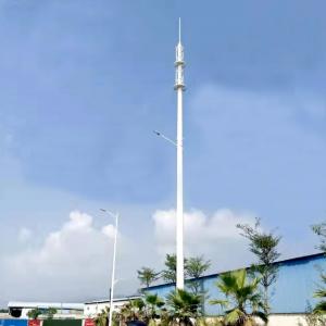 China 45m Telecommunication Single Pole Tower Special Design Galvanized Steel on sale