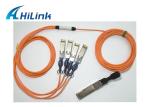 40 Gigabit Ethernet Active Optical Cable , QSFP To 4 x SFP+ 40G QSFP Cable 20m