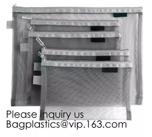 lack Mesh Makeup Bag See Through Zipper Pouch Travel Cosmetic and Toiletries