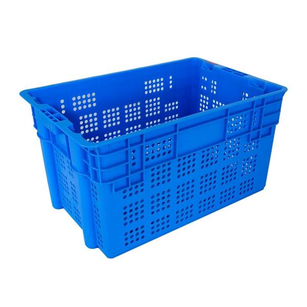 Customized Logo Eco-Friendly Vented Plastic Basket for Fresh Food Distribution