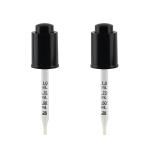 Matte Black Plastic Cosmetic Dropper 20/410 Press Type Glass Graduated Pipette