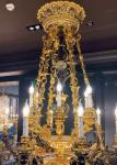 European Retro Custom Chandeliers High End Golden Candle Chandelier LED Light