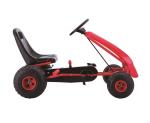 Red Single Seat Pedal Go-Karting for 7-Year-Old Children Plastic Wheel and Ride