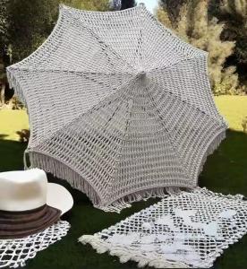 Wholesale 9 ft New Design Customized Woven Beach Umbrella Cotton Rope Macrame Parasols Handmade Tassels Woven Canopy Umbrella from china suppliers
