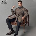 Thick British Style Tweed Vintage Brown End Wool Mid-Length Coat OEM Custom Men