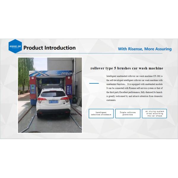 Risense Best Selling High Quality CE Approved Rollover Automatic Car Wash Machine with 5 Brushes(CF-360)