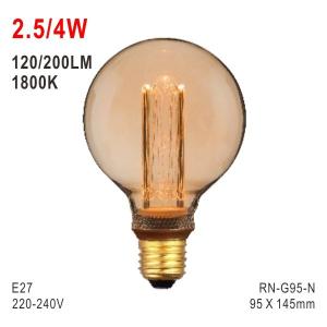 China G95 Bulb, Deco Bulb, E27 LED Bulb, Fashionable Glass Bulb, Energy-saving Bulb on sale