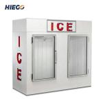 Bagged Ice Storage Bin 1699L Ice Merchandiser Freezer With Slanted Front