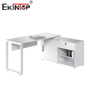 Wholesale L-shaped White Executive Office Desk With Eco-friendly Materials from china suppliers
