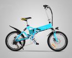 Long Range Electric Folding Bicycle 20" Folding E Bike With Shock Absorber