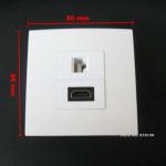 Perfect Quality HDMI+RJ45 Network Wall Socket 86x86 mm Standard Size Home Plug