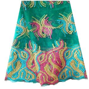 Wholesale Wholesale guipure lace fabric with sequins / Multi color new arrival african lace fabrics from china suppliers