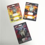 Art Paper Blister Card Packaging Rhino Male Enhancement Pill Boxes Customized
