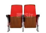 Red Color Church Theatre Seating Wood Outer Back For Lecture Hall Auditorium