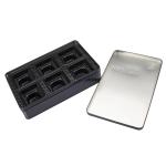 Stainless Steel Tin Box For Tea Packaging Transparent Window Tray Inside Book