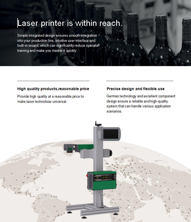 Laser Printer 20W 30W Online Integrated Fiber Laser Marking Machine
