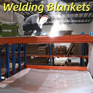 Wholesale Factory Direct 800℃ Anti Spatter Welding Blanket Various Sizes Easy Hanging Fiberglass Fabric for Warehouses from china suppliers