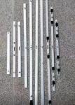 Aluminum Alloy Casement Window Handle with 45cm Shift Fork Length Powder Coated