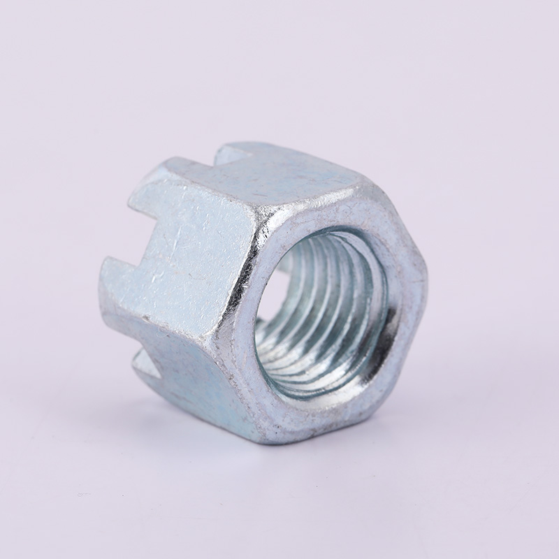 Round Lock Hexagon Slotted Nuts For Automotive Industry