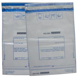 China Customized Printed Plastic Tamper Evident Bag Bank Deposit Security Bag on sale