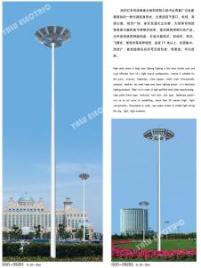 Wholesale 25meter outdoor stadium Galvanized and power coating Polygon steel 180W LED high mast lamp from china suppliers