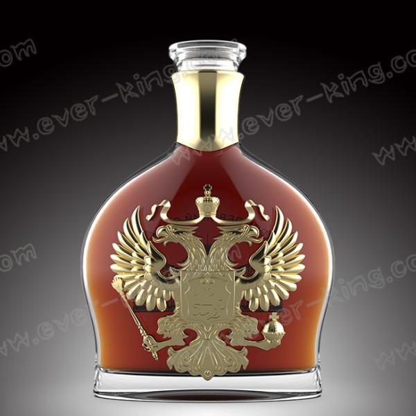 New Customized Crystal White Liquor Brandy Glass Bottle