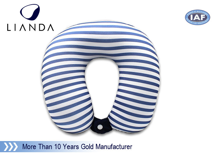 U Shaped Memory Foam Pillows / Headrest MicroBeads Pillow For Travel , REACH ROHS Standard