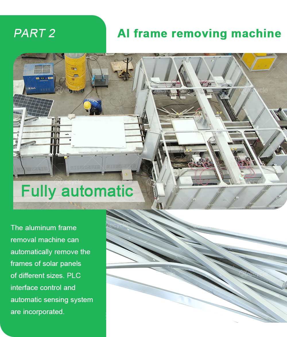Metal Bifacial Solar Panel Recycling Line Physical No Pollution Function for PV Panels