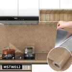 Geometric Pattern Kitchen Oilproof Wall Sticker Aluminum Foil Self Adhesive Wall