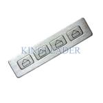 IP65 Metal Industrial Numeric Keypad Dust Proof With 4 Short Travel Metal Keys