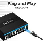 5 Port 10/100/1000mbps Ethernet Switch 4RJ45+1SFP Outdoor Poe Switch Manufacture