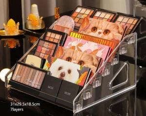 Wholesale Multiple Layers Clear PS Acrylic Makeup Box Display Cosmetic Box Organizer Storage Box from china suppliers