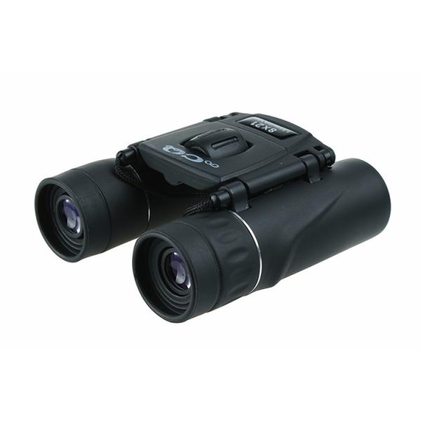 Compact Folding QC 8X21 Student Binoculars with Close Focus 6.4m and Eye Relief 10mm