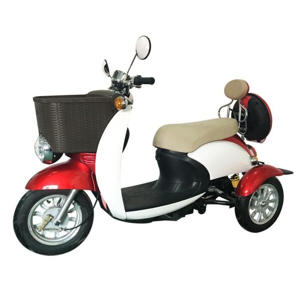 3.5-10 Tire Size 48V 20AH 500W Electric Scooter with Front Basket and F/R Drum