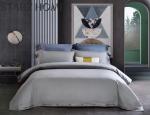 100% Cotton Colored Embroidery Hotel Bedding Set with High Color Fastness Grade