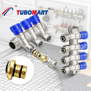 Wholesale Brass Pex Ball Valve Manifold 2 - 12 Outlets Underfloor Heating Manifold from china suppliers