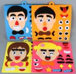 Felt Puzzle Toys Kids DIY Facial Expression Emotion Changing for Children