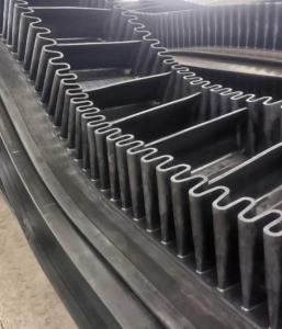 Wholesale Black Corrugated Sidewall Conveyor Belt for Large Inclination Transportation from china suppliers
