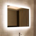 Modern Aluminum Frameless Lighted Makeup Mirror Erosion Resistant Rustproof