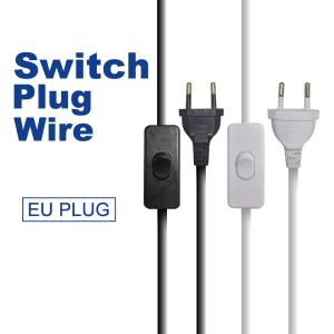 Wholesale European Waterproof Extension Power Cable 2 Pin Power Cord With Inline Switch from china suppliers