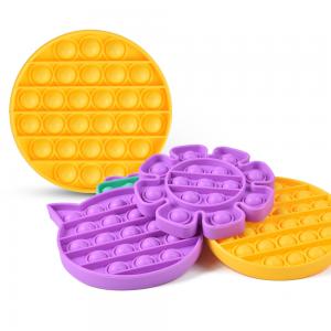 China Customized Pop It Unisex Baby Silicone Toys Colorful Soft Safe Educational Toys on sale