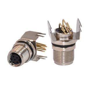 Wholesale 1.5A 30V M8 Waterproof Connector 90 Degree 6 Pin Panel Mount Connector from china suppliers