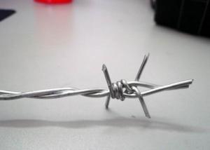 Wholesale 1.6MM *200Meters*7Kg Galvanized Barbed Iron Wire Roll 2.5MM For Factory / Private Villas from china suppliers