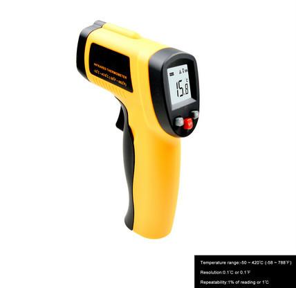 Temperature range -50 ~420℃ safe laser IR thermometer, Non-contact Infrared