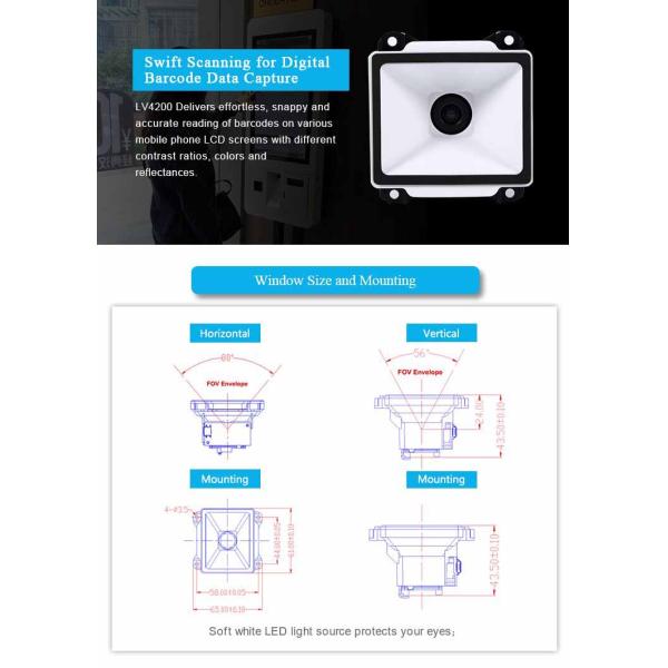 LV4200 2D Barcode Scanner Module USB Industrial Fixed Barcode Scanner Module LV4200 2D Barcode Scanner