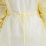 Hospital Medical Disposable Isolation Gown Yellow PP PE 48gsm