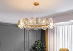 Luxury Hanging Pendant Lights Led Lighting Modern Flower Glass Chandeliers And