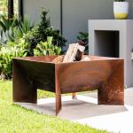 Laser Cutting Camping Heater Wood Burning Fire Pit Grill Portable Corten Metal