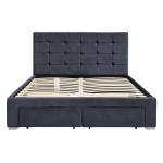 4 Drawer Cream Crushed Velvet Bed Frame Double Size OEM ODM